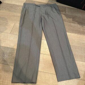 NAUTICA MENS LIGHT GREY DRESS PANTS BI STRETCH NEW 38X30